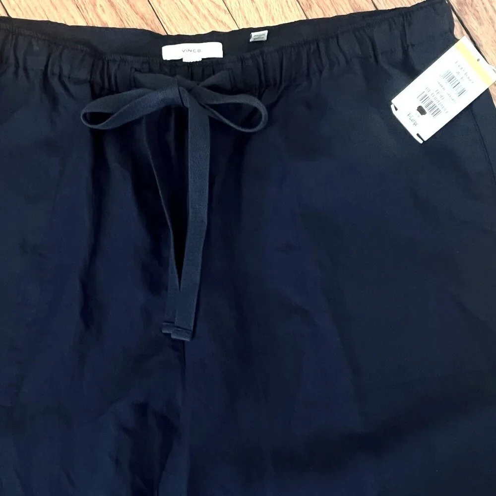 NWOT Vince High Rise Wide Leg Blue Elastic Waist Drawstring Utility Pant Size XL - Picture 7 of 11